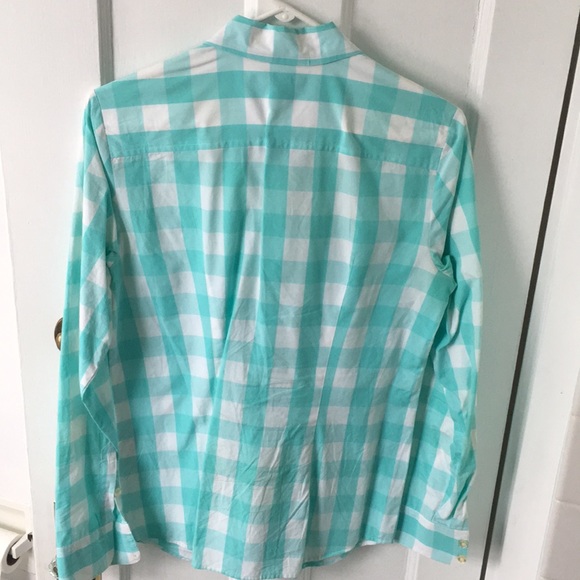 Vineyard Vines turquoise gingham button down - Picture 4 of 4